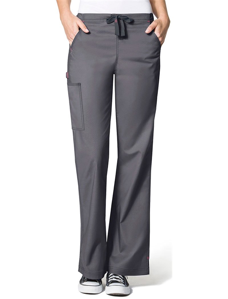 WonderWink Women's Wonderflex Grace Scrub Pant, Pewter, X-Small/Tall