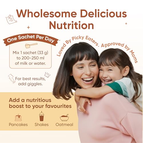 Image of Wellbeing Nutrition Kids Superfuel 7+years |Zero Added Sugar |9g Milk Protein Isolate, 23 Vitamins & Minerals, 100mg DHA, 3g Fiber, Probiotics |Height Growth, Immunity & Brain| Chocolate, Nutrition Drink Powder, 33g (33 grams, Creamy Vanilla)