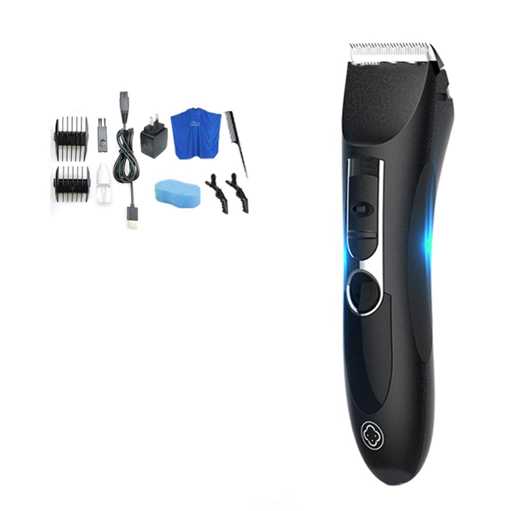 LKJHG Kit per toelettatura da Uomo, Tagliacapelli Professionale Tagliacapelli Taglio di Capelli Rasoio Elettrico per Uso Domestico, Cavo Dati USB per Ricarica, Testa di Taglio in Ceramica