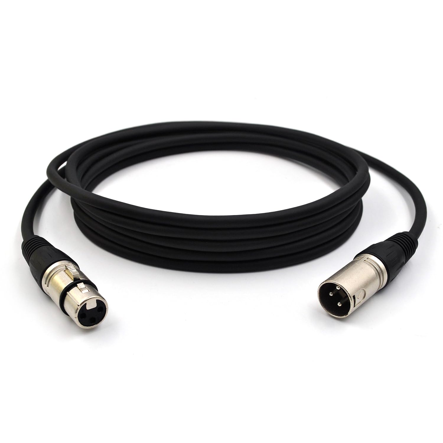 Cavo per microfono XLR a 3 pin da maschio a femmina, cavo bilanciato per microfono, 6,5 m, nero