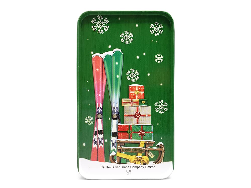 MediMuc Scatola Porta Natalizia In Latta - Verde, 0,5L - Con Coperchio A Cerniera, Per Biscotti E Dolciumi - Decorazione Regalo