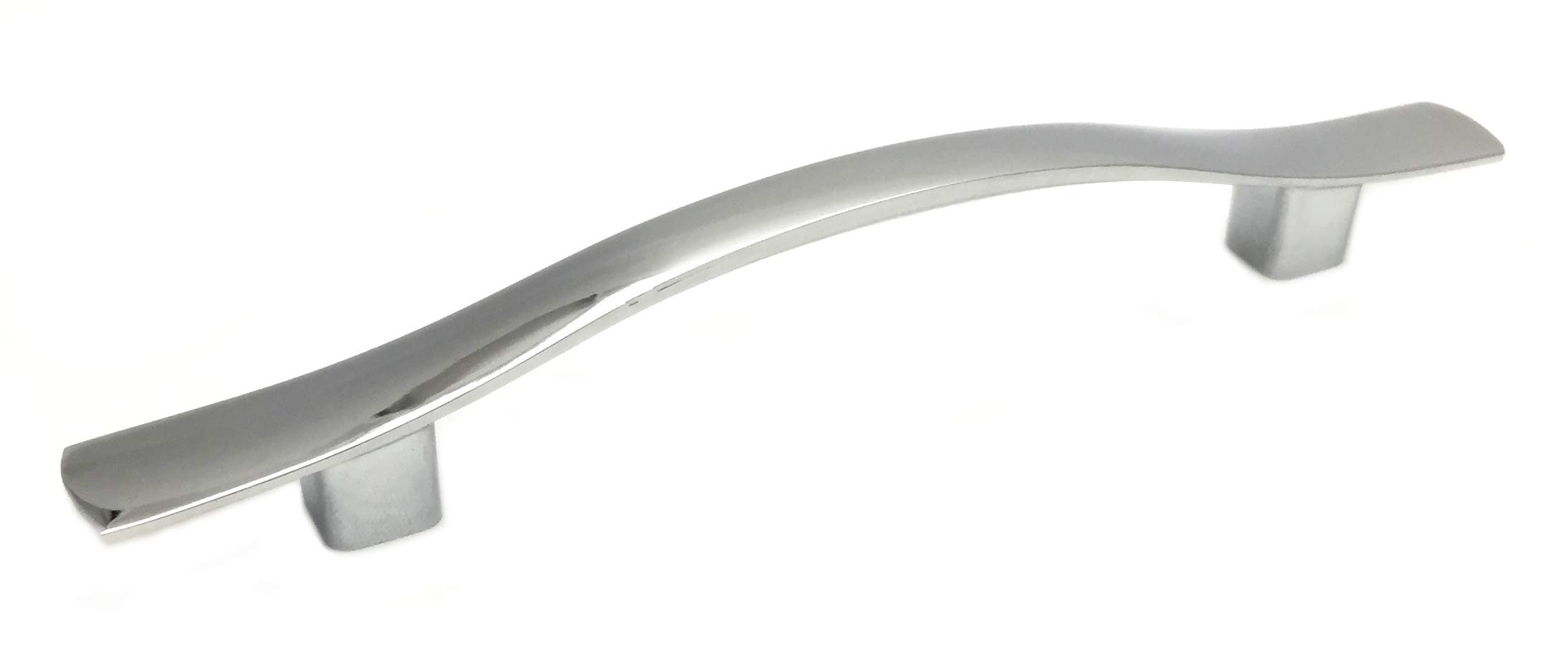 Colester Direct Kitchen Cabinet Hardware Drawer Pull Handle, Hole Spacing 3 3/4", Length 5 1/2" (10, Polished Chrome)