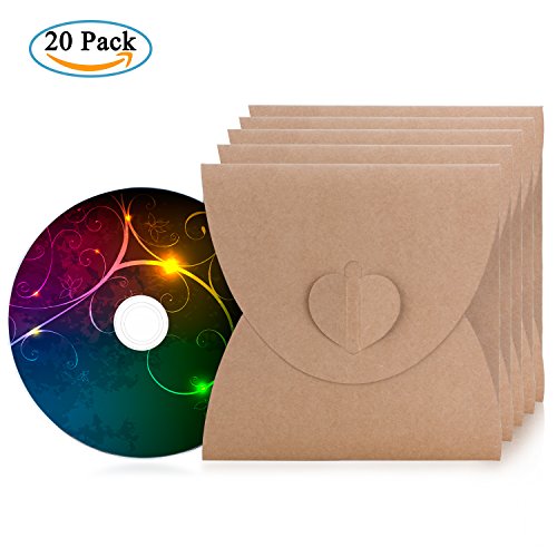 ZeWoo 20 bustine CD e Dvd Busta Custodia Cuore