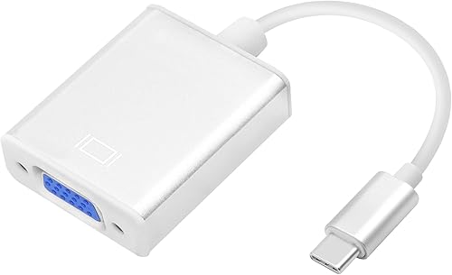 YACSEJAO Adaptador USB C a monitor 1080P60Hz USB tipo C (Thunderbolt 3) a VGA convertidor compatible con smartphone, tableta, laptop proyección a TV