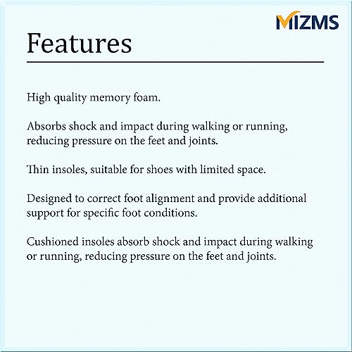 MIZMS Memory Foam Insole (Neon Green, Size-10) - Image 4