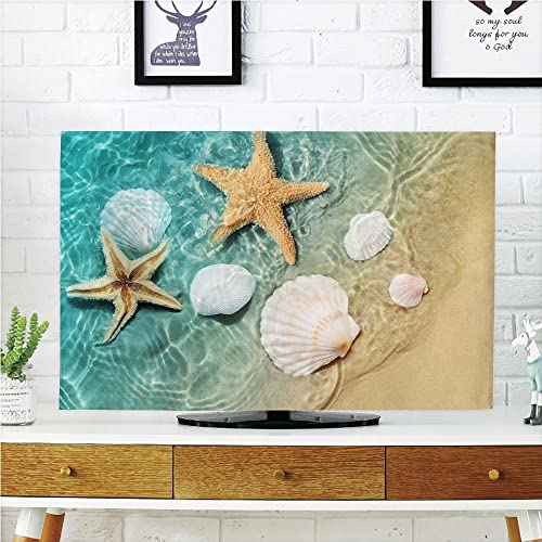 Amapark Tv Dust Cover,Cover Type 32 Inch Beach Polyester Microfiber Cloth Easy To Cover Your Tv Style-525 #TOP3