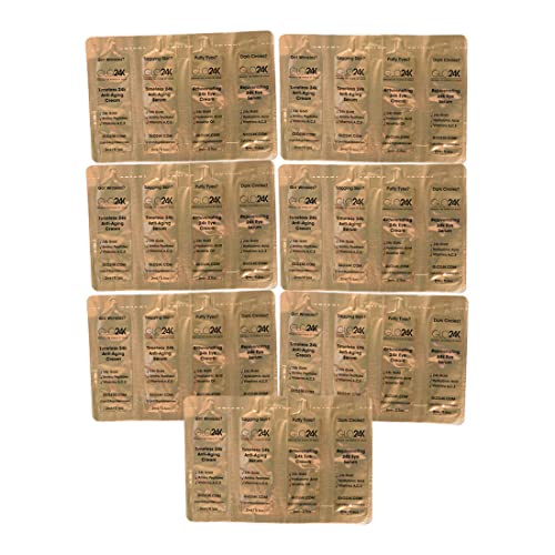 GLO24K On The Go Travel Kit - Set of 28 Various Skin Care Packets