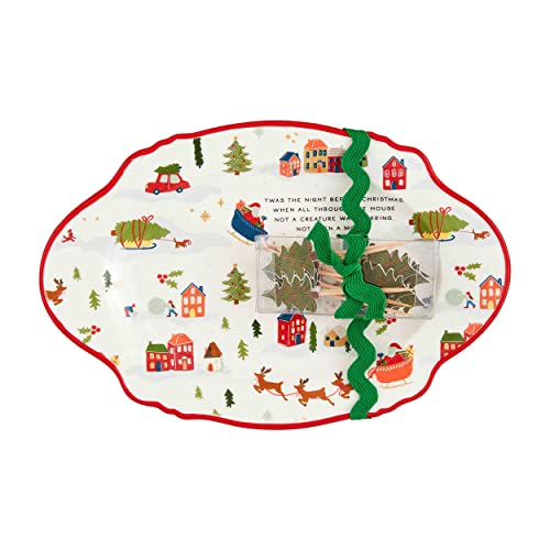 Mud Pie Christmas Sentiment Plate, Twas the Night, 10