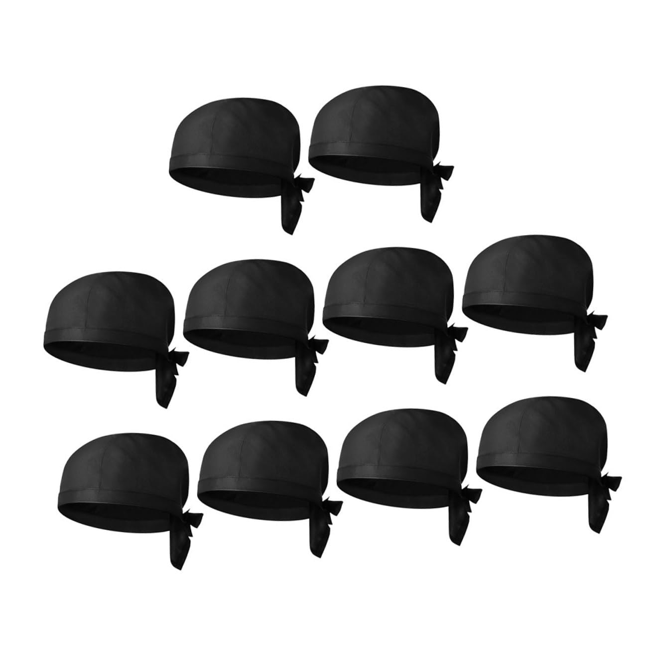 TEHAUX 10 Pezzi Cappelli Da Cuoco Unisex Traspirante Cappelli Da Cucina Per Ristoranti e Catering Protezione Chioma Antibatterica Adatti Per Chef e Camerieri