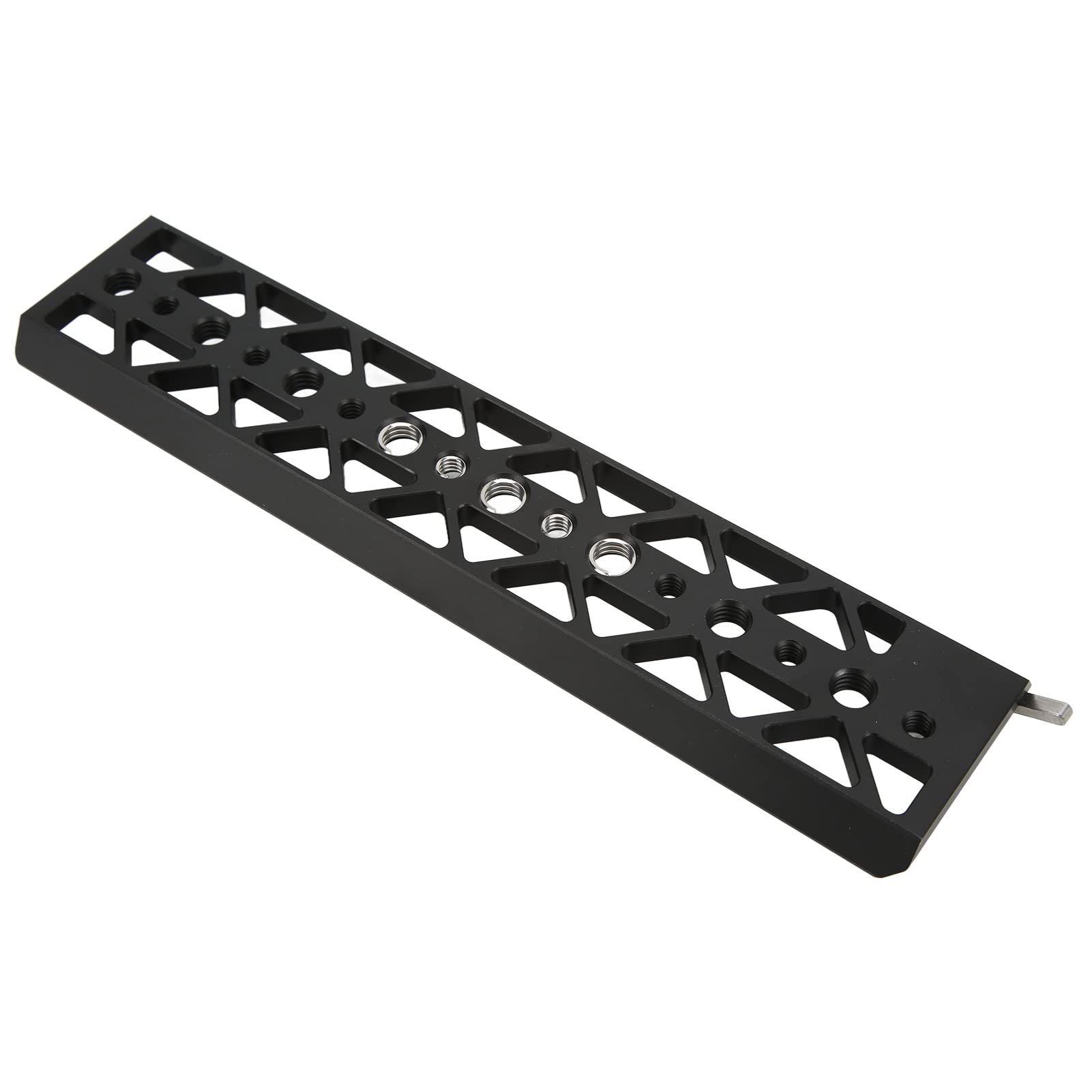 Piastra a Coda di Rondine per Fotocamera per Montaggio su Treppiede, Lega di Alluminio Resistente, Lunga 25 Cm, Ideale per Utenti DSLR, Fori per Viti da 3/8 e 1/4 Pollici