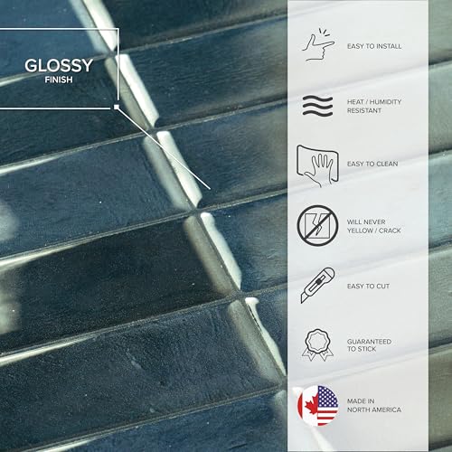 image for Smart Tiles Peel and Stick Backsplash - 5 Sheets of 11.43 x 9 - 3D Adh