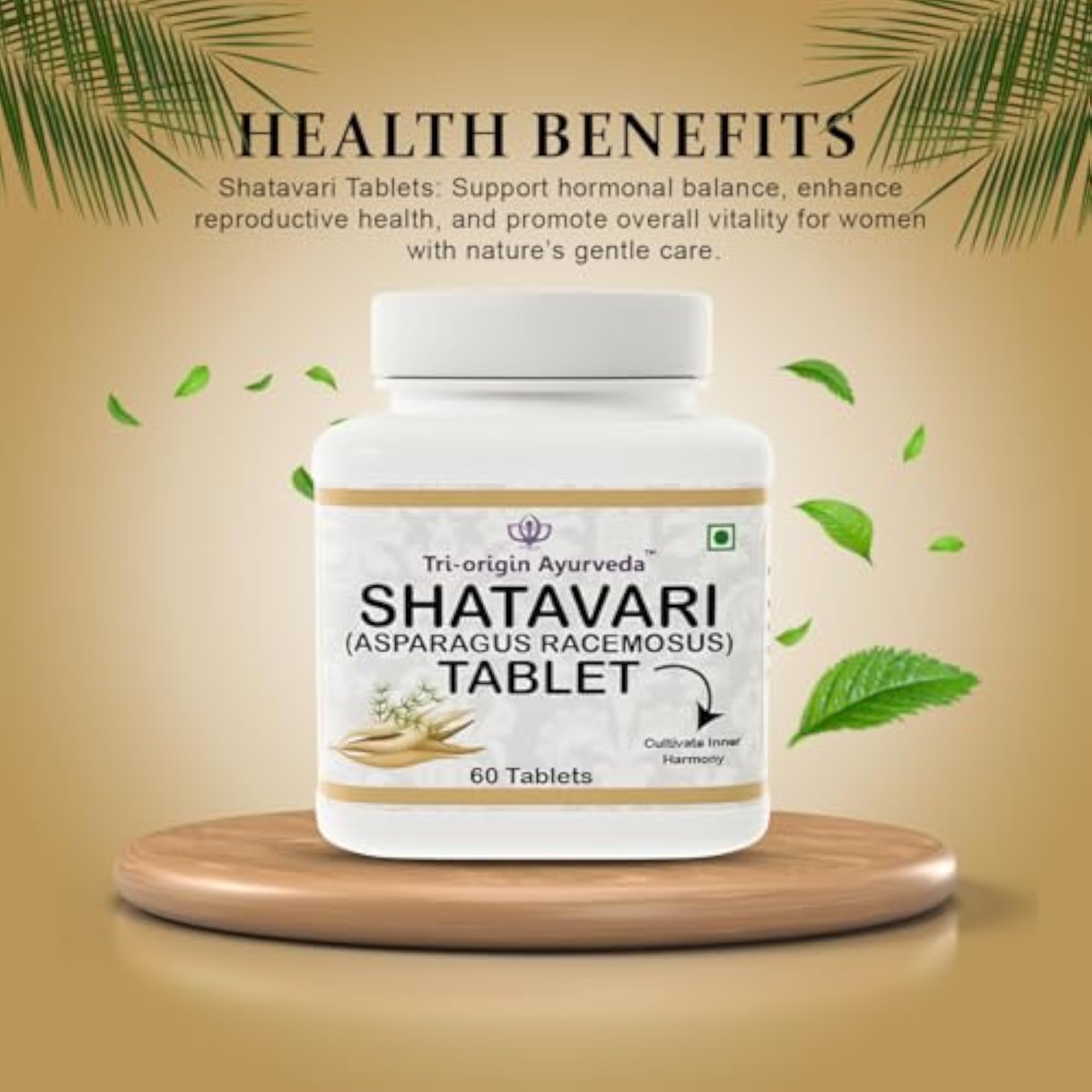 Tri-Origin Ayurveda Satavari Tablets, 60 Veg Tablets
