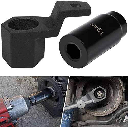 Yoursme 19mm Harmonic Balancer Socket 77080 & 50mm Crankshaft Crank Pulley Wrench Holder for Honda and Acura Engines