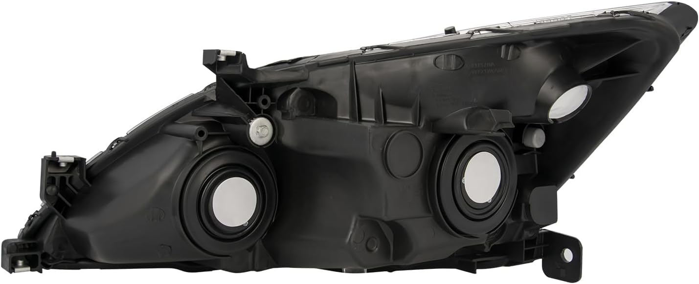 Headlight Assembly,Chrome Headlights Compatible with Accord 2003-2007, Amber Reflector Color Clear Lens Color, OE Style Replacement Headlight Assembly