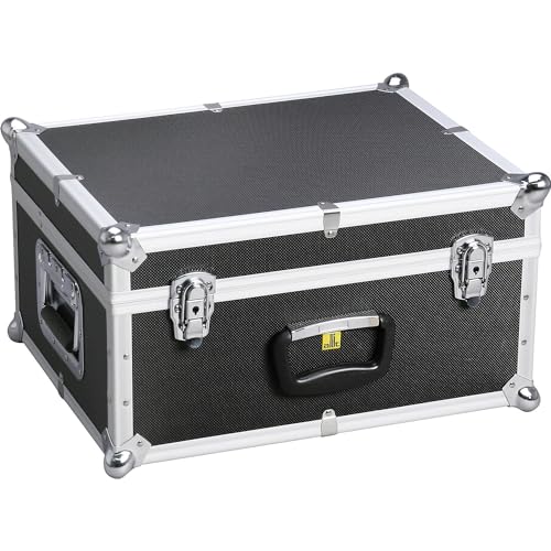 Allit | Gerätekiste II | seitl Griffe | AluPlus ToolBox 18 | schwarz | Werkzeughalter/Rückhaltegurte