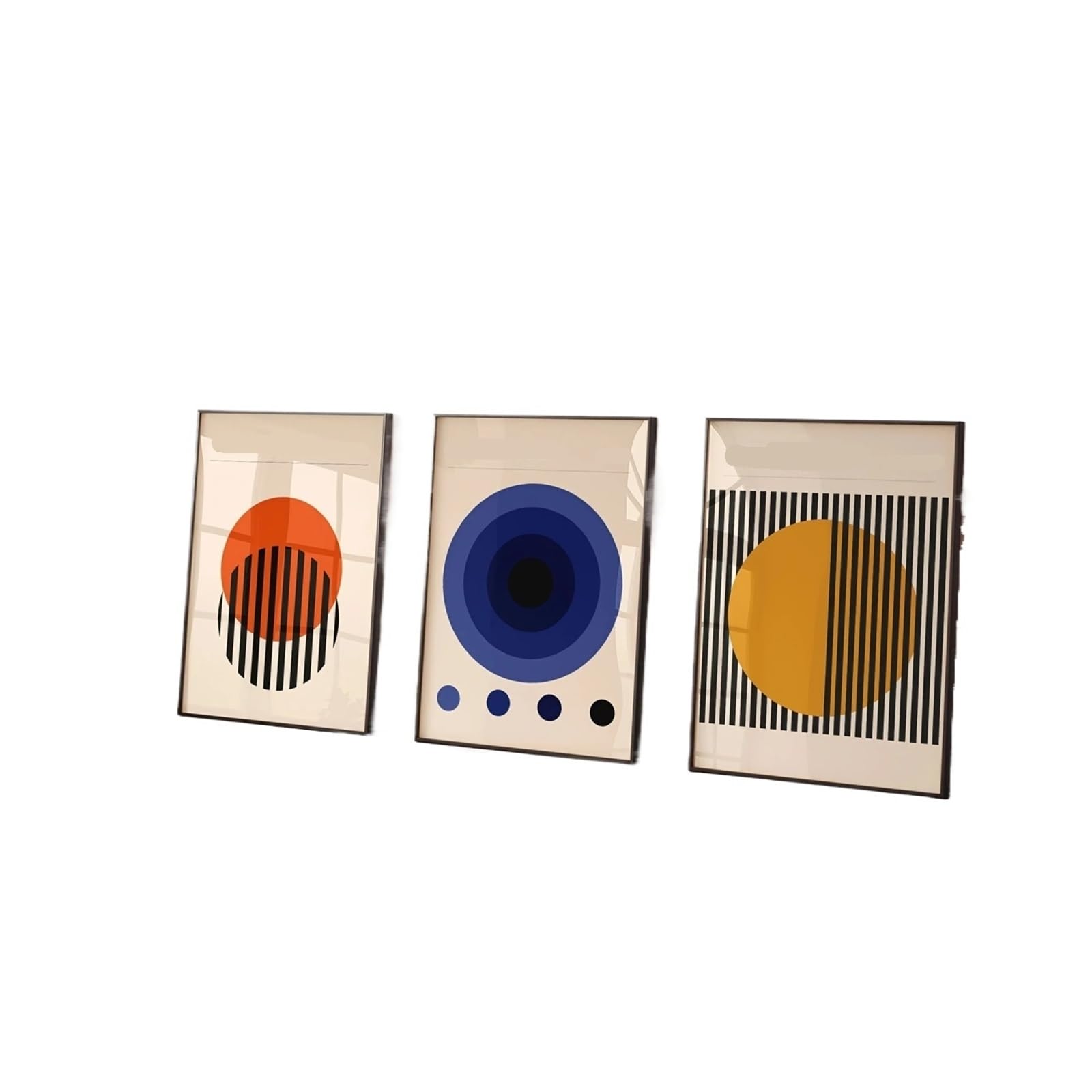 Graiting 3pcs Canvas Poster Art Abstract Geometric Print Wall Bedroom Living Room Decor Gift Posters(30x40cm Unframe)