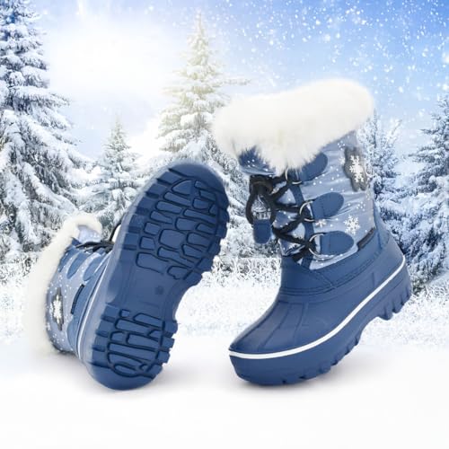 Light Up Boots Boys Girls Little Kids Winter Snow Boots4