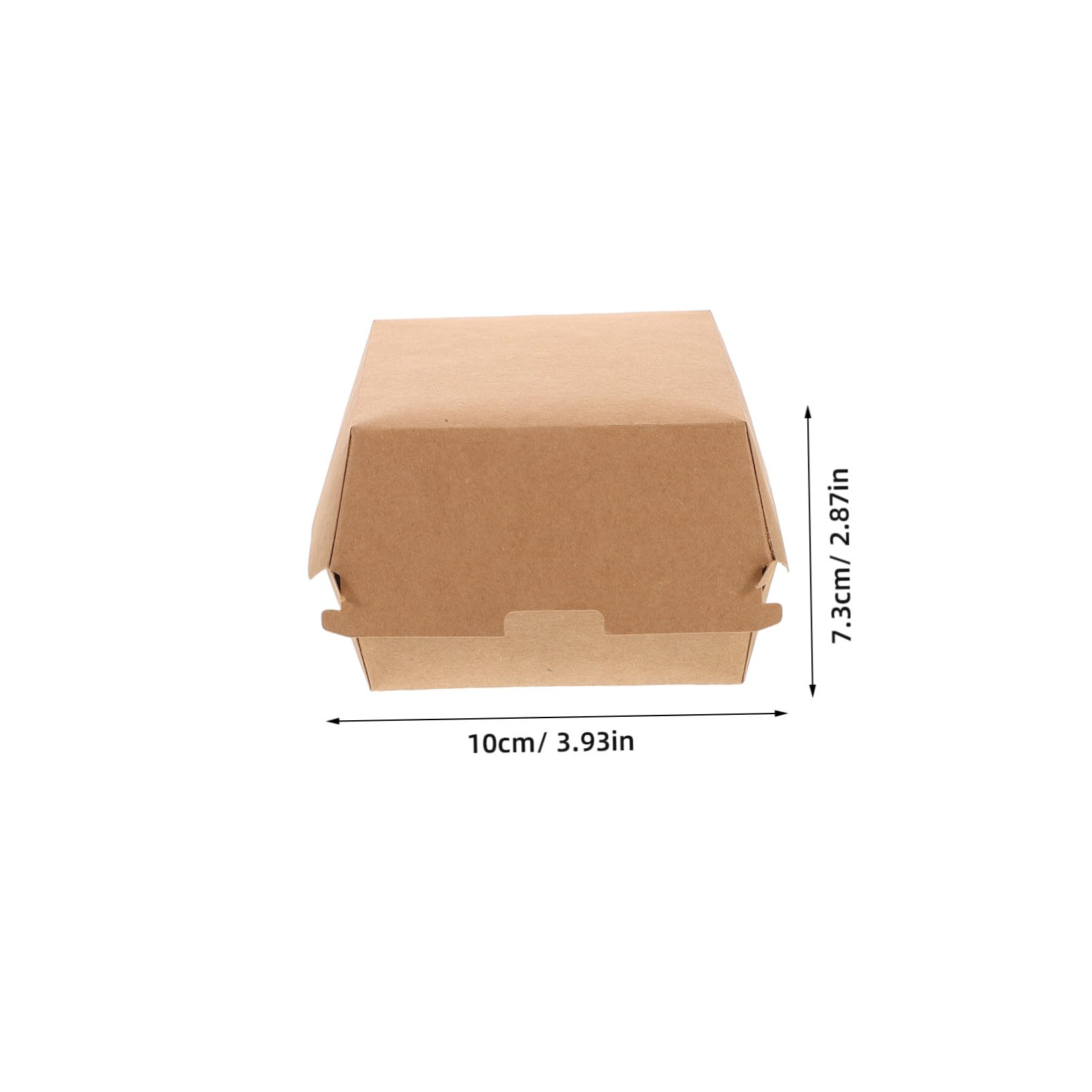 Cabilock Hamburgerboxen Kleine Mitnahmeboxen aus Kraftpapier 30 Stück Lebensmittelecht und Tragbar für Picknick und Takeaway