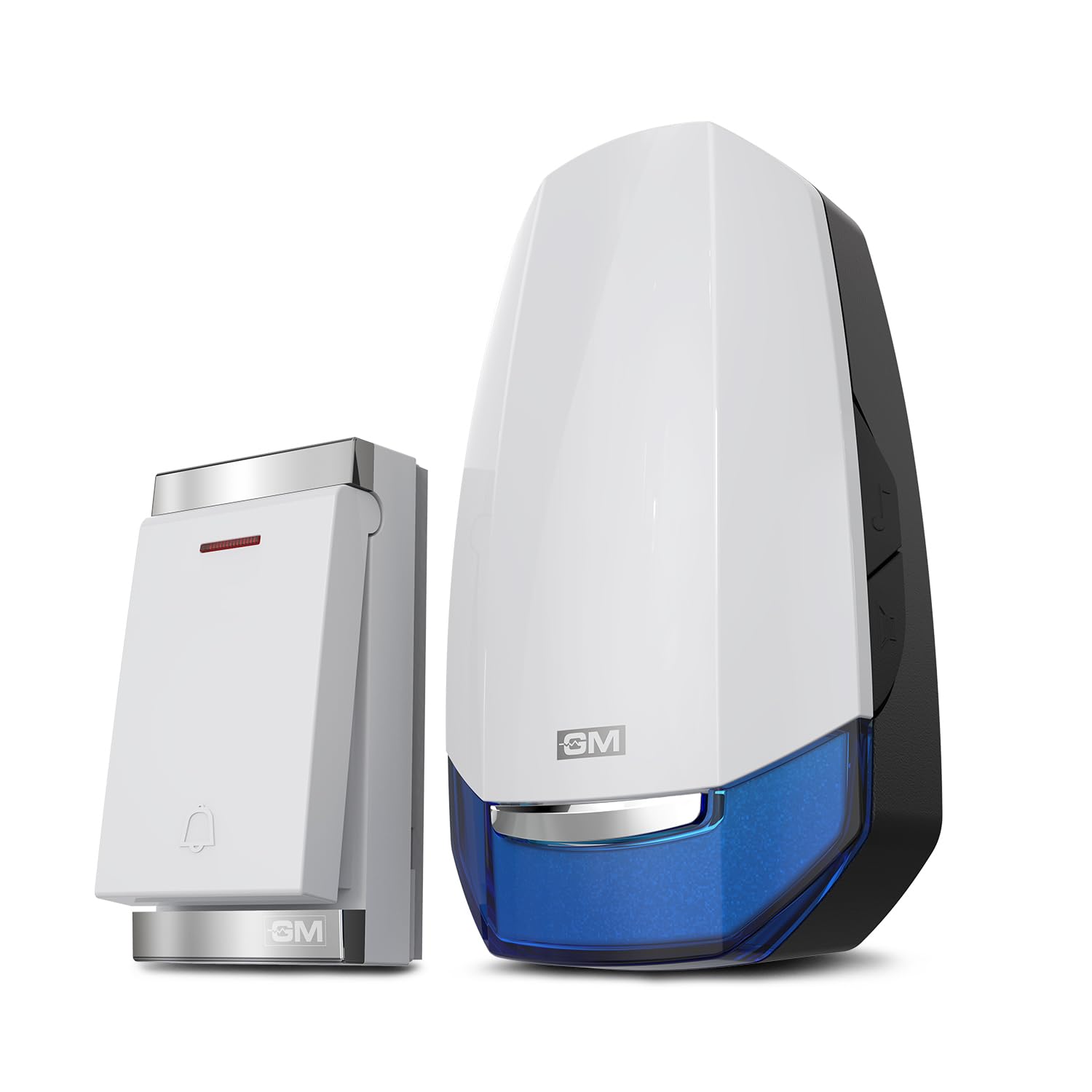 GM 4094 Gusto Plug-in Wireless Doorbell with Battery-Less Remote, 32 Selectable Melodies, Volume Control, Shuffle Function & Flashing Light (White)-image-3
