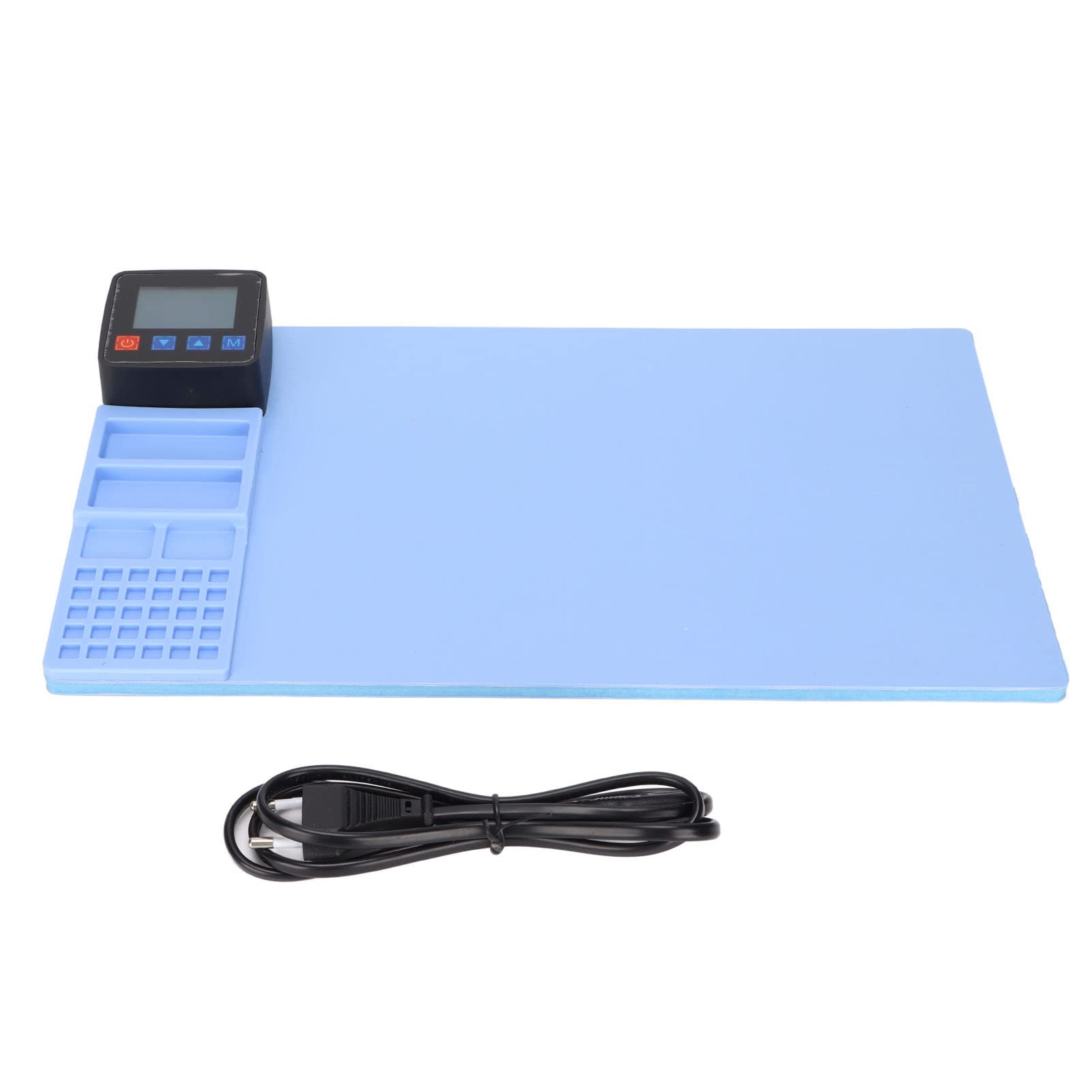 Piastra Riscaldante Con Separatore LCD Per Smartphone E IPad, Schermo Digitale Con Controllo Temperatura Fino A 120°C, Tappetino In Silicone Con LED E Area Lavoro 295x210mm, Strumento Di Riparazione Professionale - 3