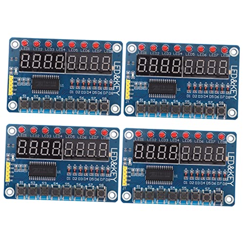HOMSFOU 8 Keys Microcontroller Display Module Led Digital Tube Module 8-bit Digital
