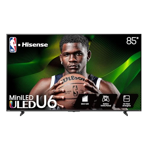 Hisense 85" Class U6 Series Mini-LED 4K UHD Smart Fire TV (85U65Q...