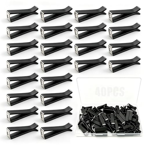 Dianrui 40PCS Black Square Head Car Vent Clips 9mm Auto Air Conditioner Outlet Air Freshener for Car Office Home