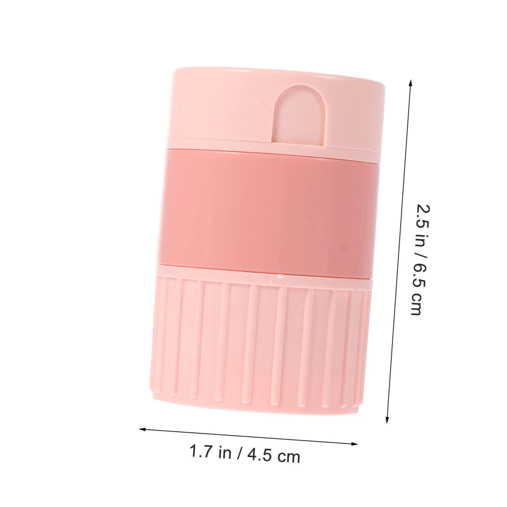 FRCOLOR 4 Pièces Pilulier Coupe- Et Étui à Pilules De Voyage Durable Pratique De Portable De Comprimés Rose Acier Inoxydable