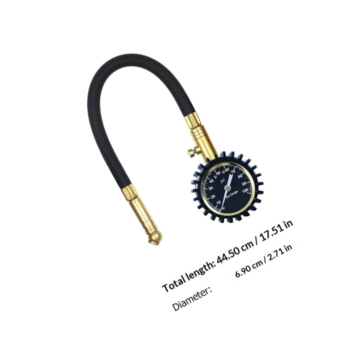 Car Tire Pressure Gauge, Analog Air Meter for Vehicle Wheels