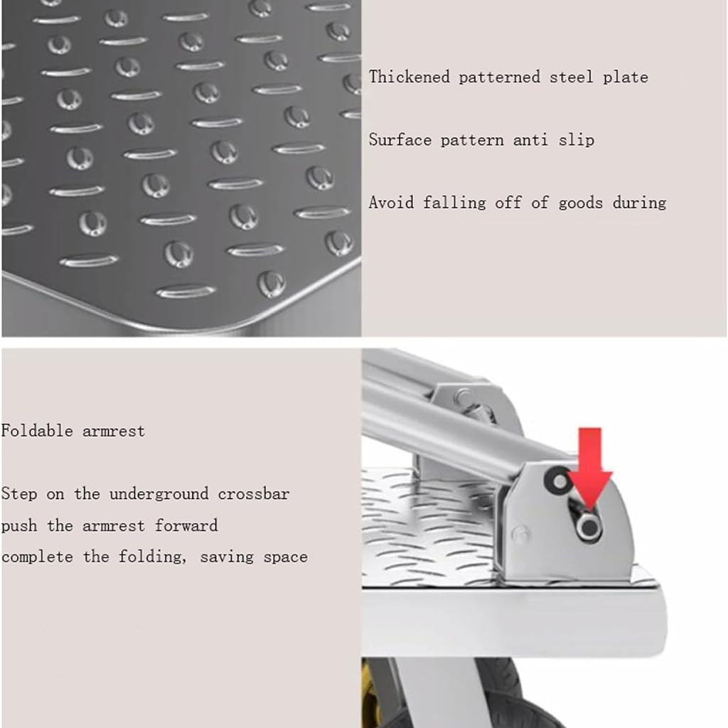 Carrello Pieghevole Per Carichi Pesanti - Piattaforma 90x60 Cm, Portata Fino A 800 Kg - Foto 7