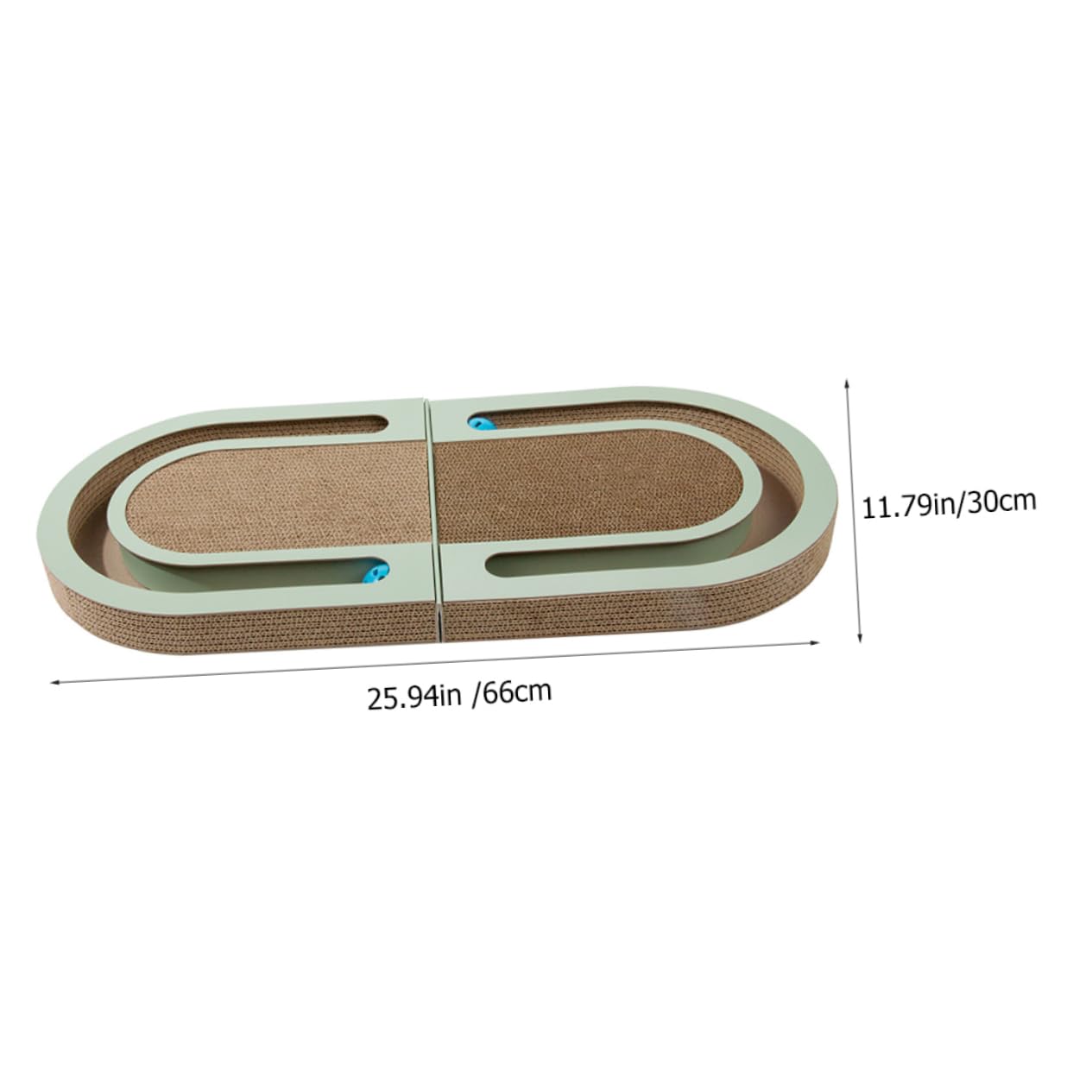 Toyvian Rascador de Cartón Ondulado para Gatos Bola Integrada Diseño Plegable para Uso Hogar