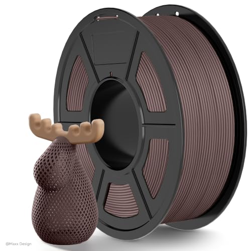 Image of TECBEARS Brown Matte PLA Filament for High Speed 50-600mm /s Printing | 1KG PLA, Smooth Extrusion, Tangle Free, Vacuum Sealed, 1.75MM Filament ±0.02mm Accuracy Compatible with Most FDM Printers