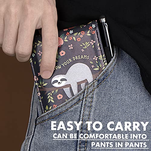 Bvya Cute Printed Leather Mini Pocket Notepad Holder With Metal 2-In -1 Pen #TOP3