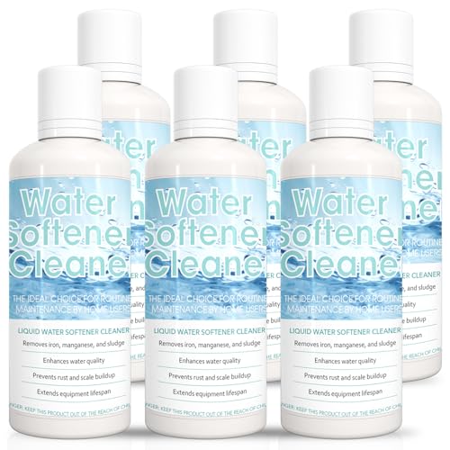6-Pack Water Softener Cleaner Solution Water Softener Cleaner Solution Universal Cleanser for Hardwater Systems Extends System Life 4oz