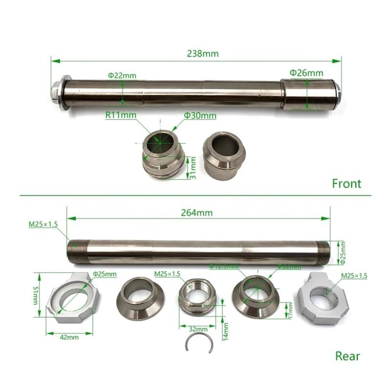 Front axle bushing de rechange pour entretien de fourche avant