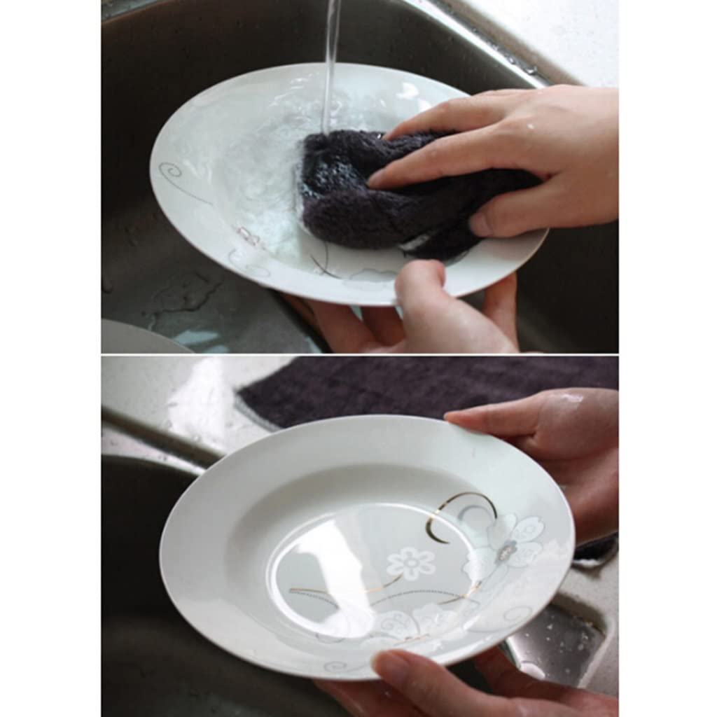 Panno per la Pulizia di Stracci Super Morbidi Non Toccare Goccia d'olio Panno per la Pulizia dei Capelli Attrezzo da Cucina Strofinaccio Assorbente d'Acqua Tovaglia Ispessita