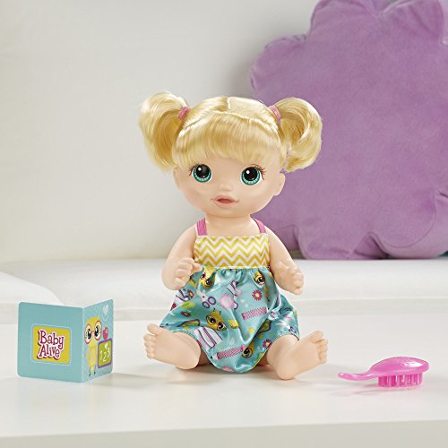 Baby Alive - B7223 - Ready for School Blonde Babypuppe mit Outfit - Hasbro - Buch - Bürste – Bild 7
