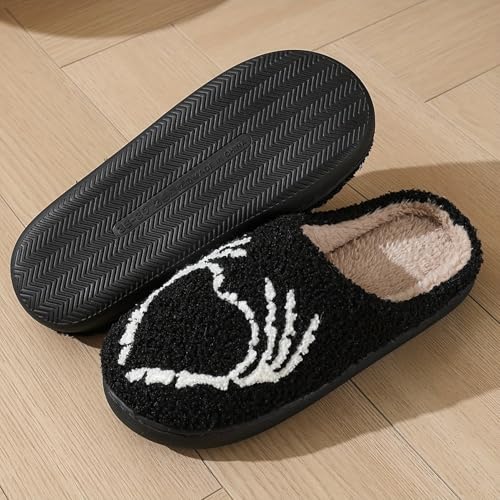 Image of LNERIP Slippers Winter Womens Mens Fluffy Plush Slippers Animals Cute Cartoon House Slippers Cuddly Warm Shoes Indoor Outdoor Girls Women