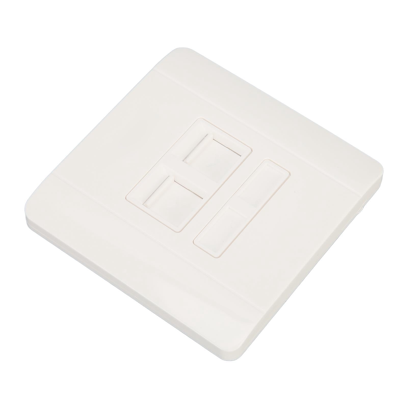 Airshi Prise Murale Ethernet, Large compatibilité Transmission Facile Plaque Murale RJ45 à Deux Ports Durable pour Le Bureau