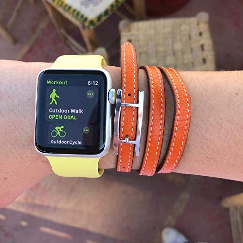VATI Sport Band Compatible for Apple Watch Band 38mm 40mm, Soft Silicone Sport Strap Replacement Bands Compatible with 2019 Apple Watch Series 5, iWatch 4/3/2/1, 38MM 40MM M/L (Yellow)