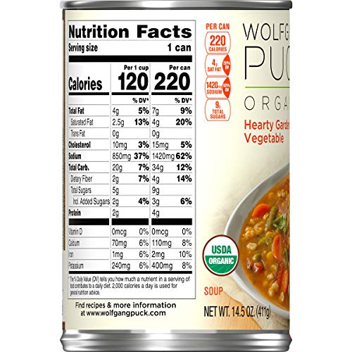 Wolfgang Puck Organic Hearty Garden Vegetable Soup, 14.5 oz. Can (Pack of 12) - Thumbnail 5