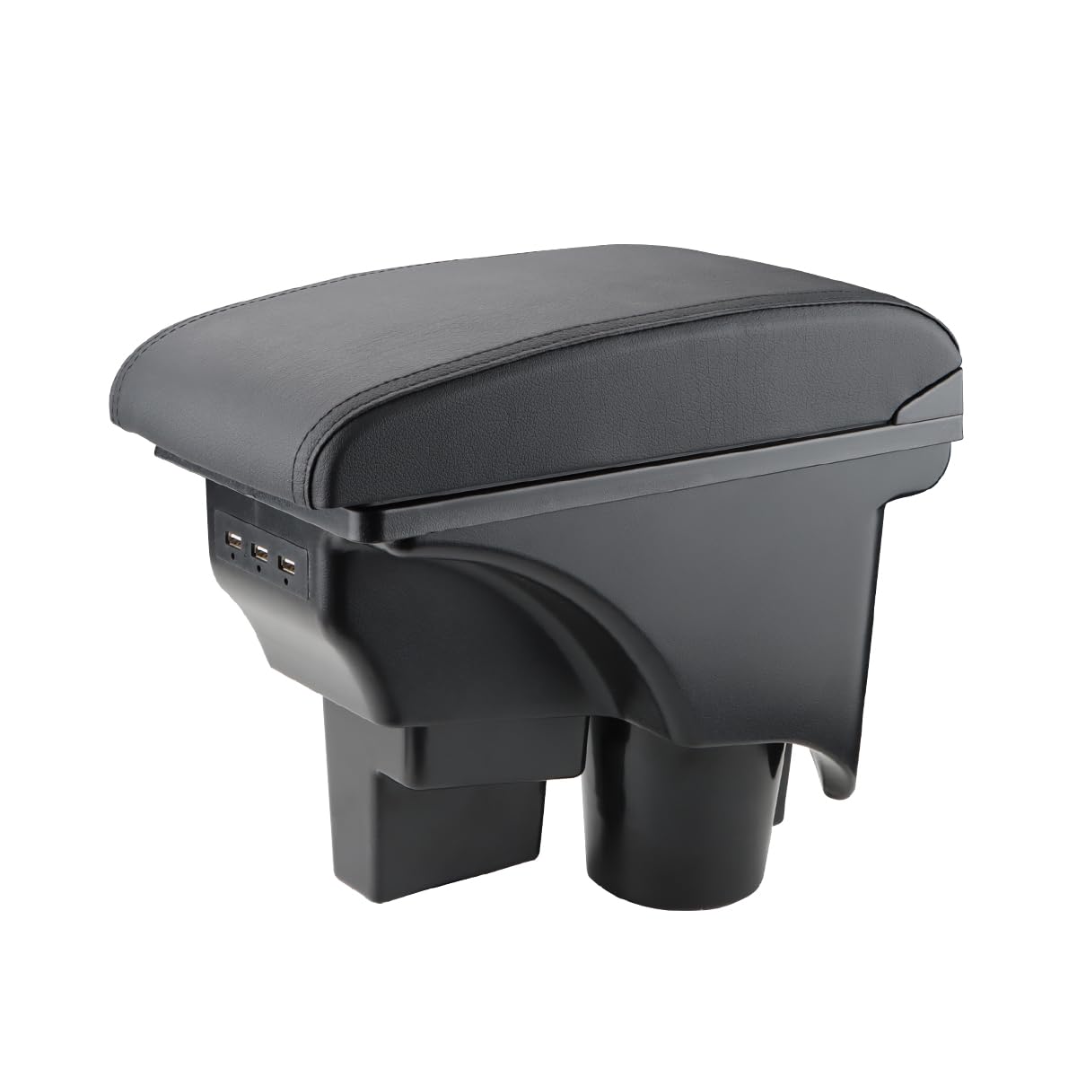 Bracciolo Console Centrale Per Kia Soul 2006-2017 - Doppio Strato Con 3 Porte USB - Sostituzione Aggiornamento Auto