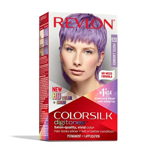 Revlon ColorSilk Digitones Permanent Hair Color with Keratin, 92D Pastel Lavender, 1 Count