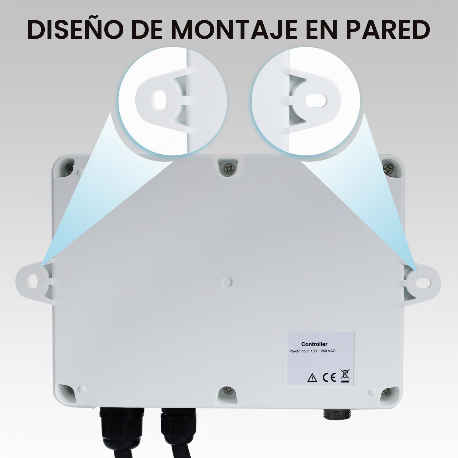 Controlador de pH con Compensación de Temperatura Rango de Control de pH Ajustable de 4.5 a 8.5 pH Doble Salida de Relé Operación Fácil de Conectar y Usar Medición de pH para Acuarios,Hidroponía