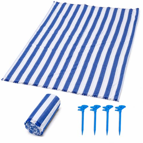 Pincho Toalla Playa, Toalla Playa Grande, Beach Towel, Pinzas para Arena con 4 Piezas, Antiarena y Secado Rápido   XL 185 x 210 cm, Rayas Multicolor para Piscina y Camping, con Flecos