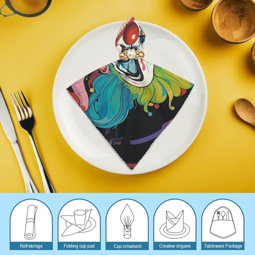 Servilletas de tela cuadradas de poliéster, pack de 6 miniatura 7