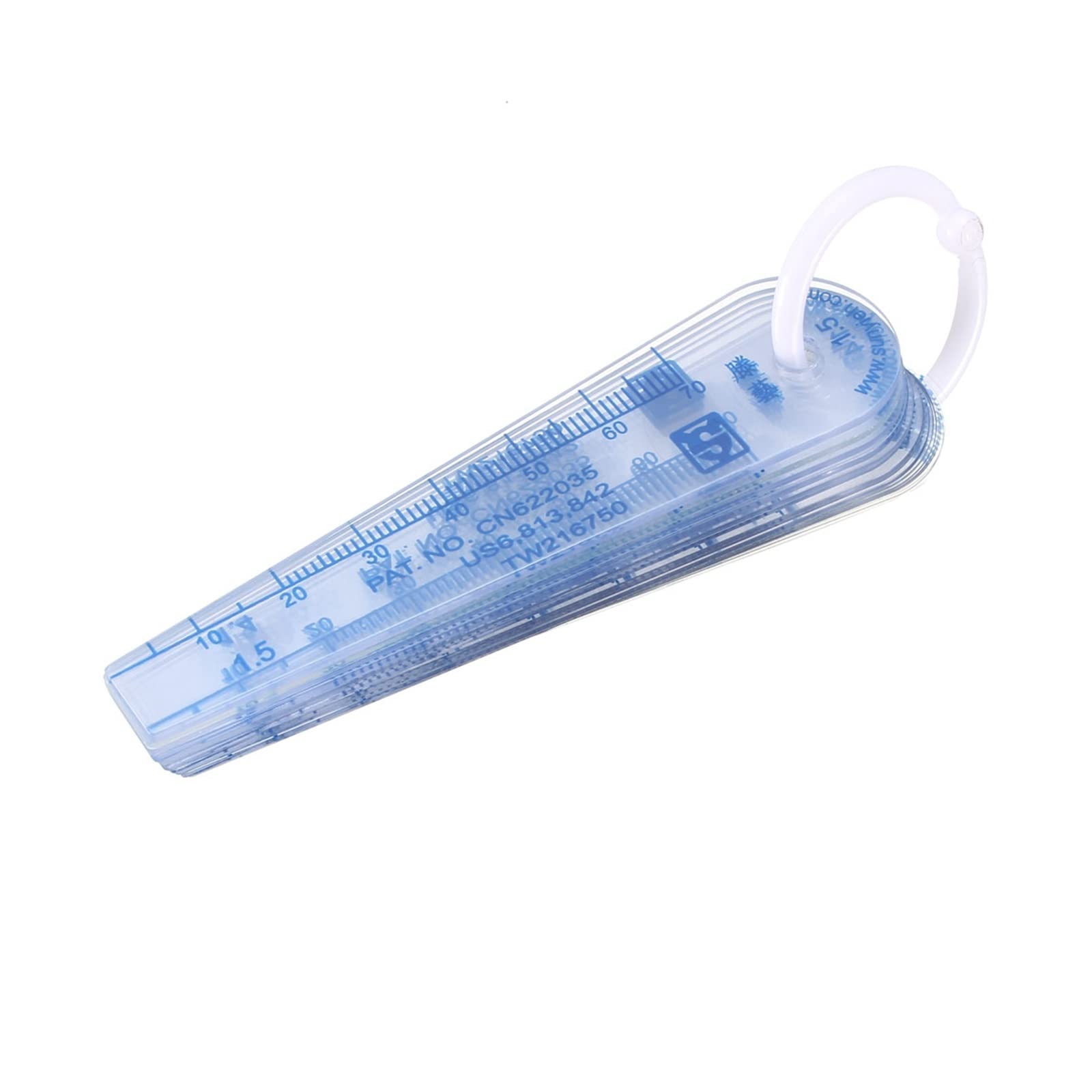 Galga de espesores 1 Uds. Calibre de 17 cuchillas 0,05-1,5mm de espesor calibre de plástico herramienta de medición de relleno de huecos for ancho de hueco for diseñadores