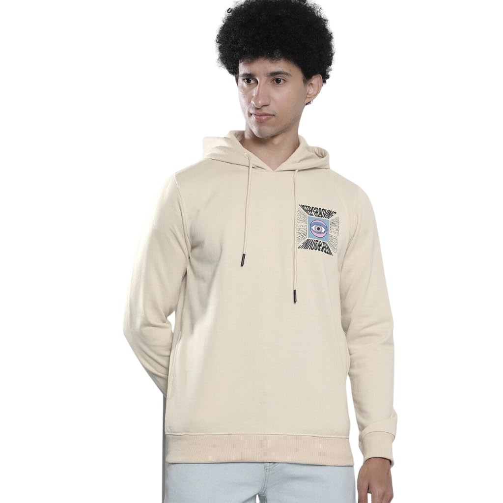 The Indian Garage Co Męska bluza z kapturem, prosty krój, nadruk