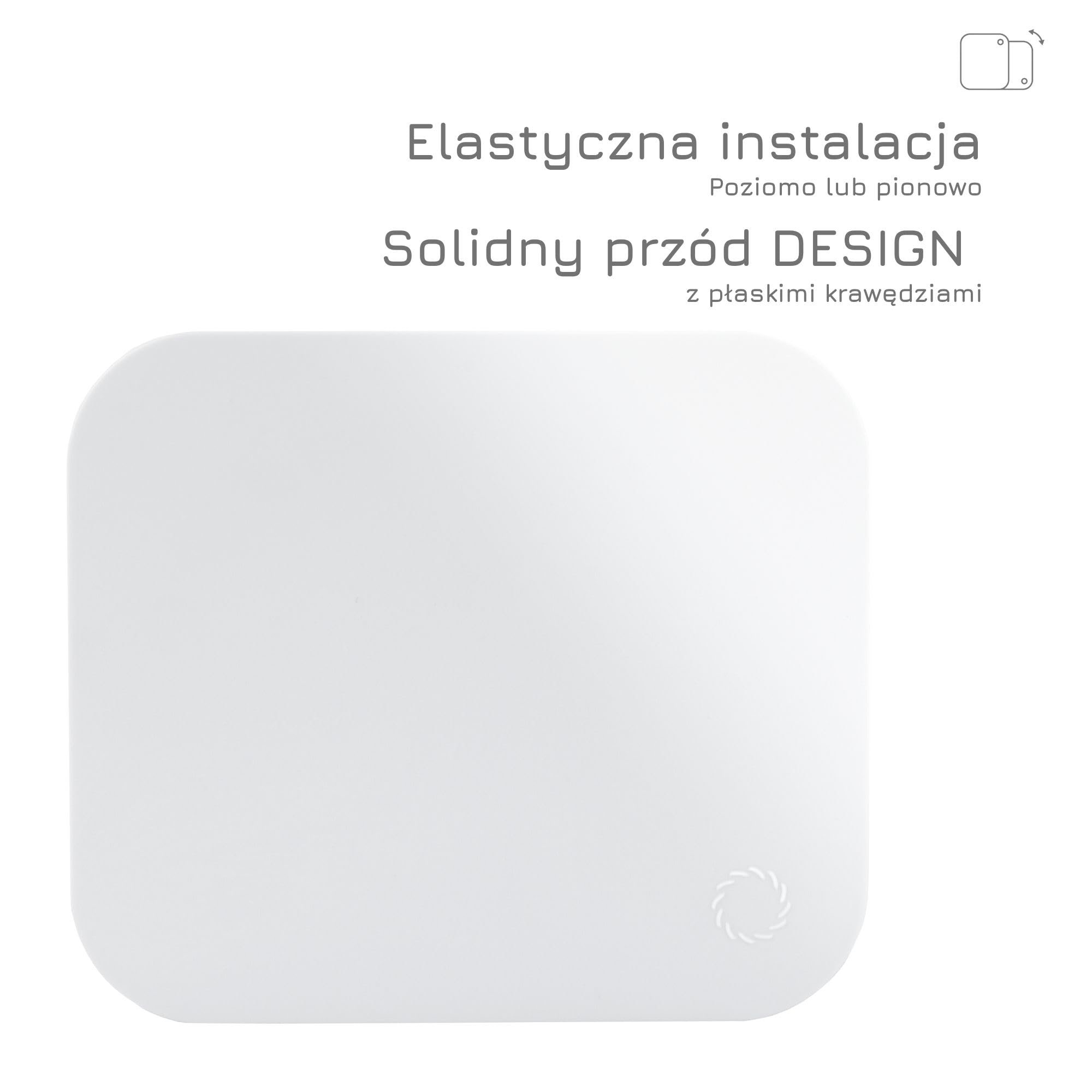 Turbionaire TREND 100 HWM – Wentylator łazienkowy z czujnikiem wilgotności, biały mat, cichy, z zaworem zwrotnym, IPX4, wysokie ciśnienie do 35 Pa, średnica 100 mm, nowoczesny design, Gwarancja 3 Lata