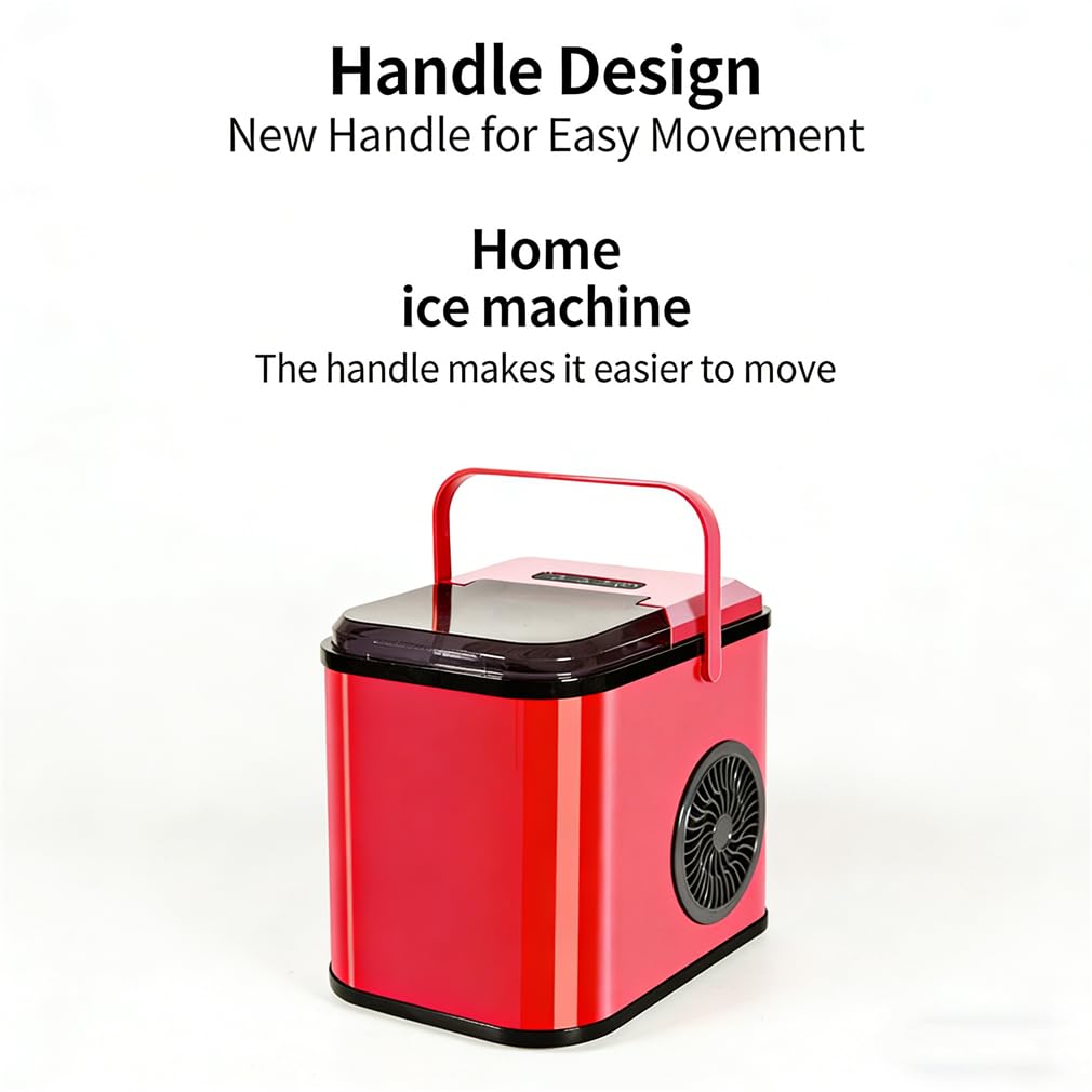 Ice Cube Maker, Portable Ice Machine Self-Cleaning, 2 Sizes Of Bullet Ice, 26lbs/24h, 9 Ice Cubes/6 Mins, Compact Ice Maker For Home Kitchen,Silver on Fridge.com - View 5